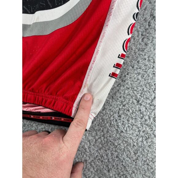 Capo Forma Jersey Mens Large Cycling Full Zip Velo News Red Black Made in Italy - Picture 6 of 11